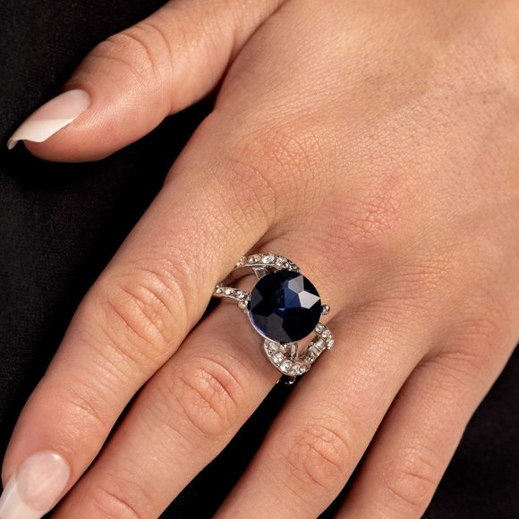 Scintillating Swirl - Blue Ring - Picture 1 of 2